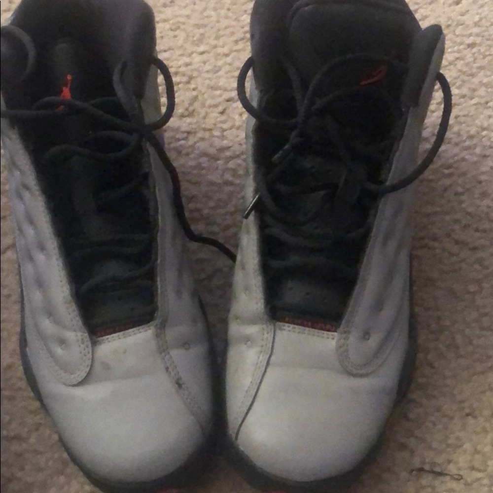 Gray and black Jordan’s